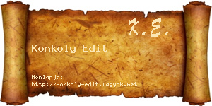 Konkoly Edit névjegykártya